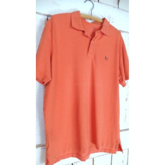 90s Eddie Bauer peach cotton polo shirt - Picture 5 of 6